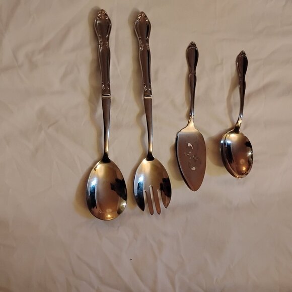 Four piece serving set  Stainless Oneida Community/ Imperial Usa - Picture 6 of 6